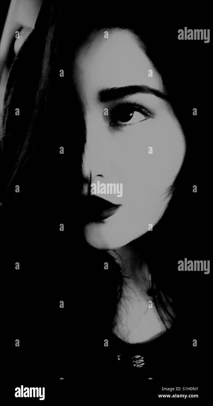 Woman close Black and White Stock Photos & Images - Alamy
