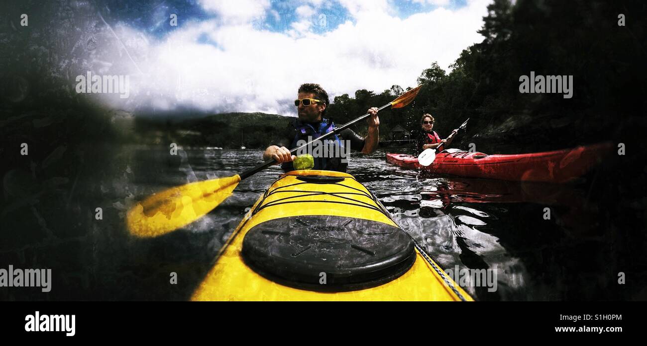 Kayak selfie Stock Photo