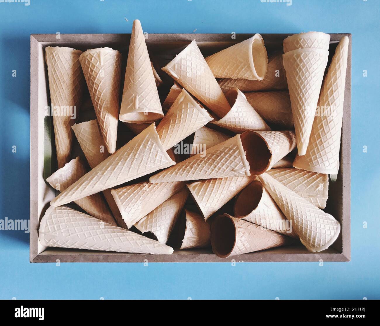 Fragile wafers for ice cream Stock Photo