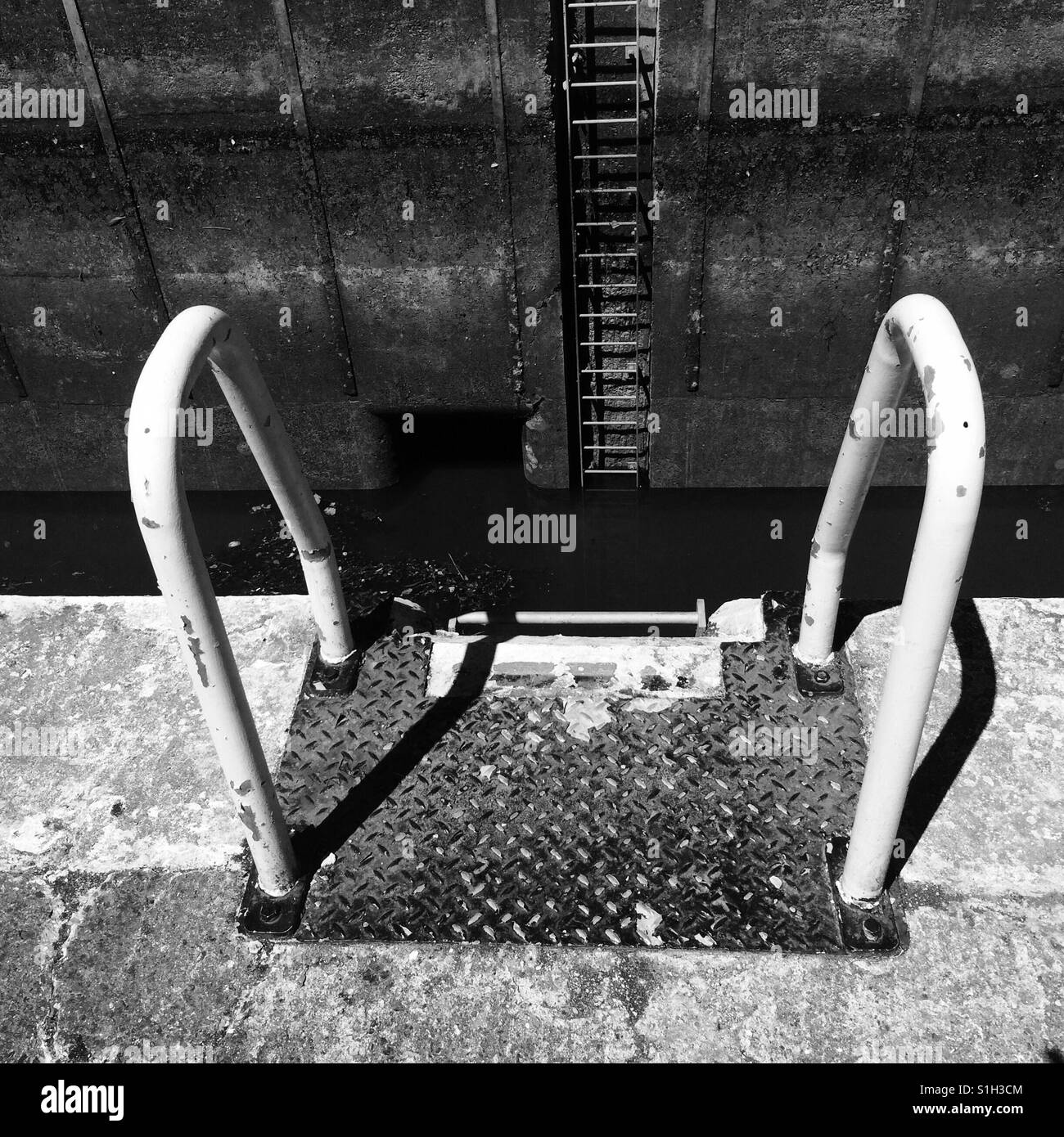 Brentford canal ladders london Stock Photo