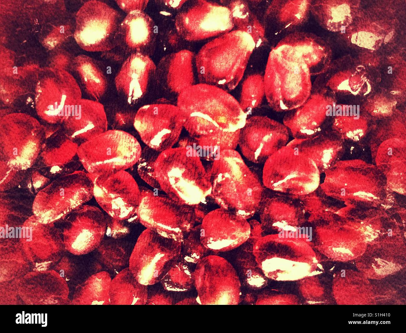 Pomegranate arils (seeds) Stock Photo