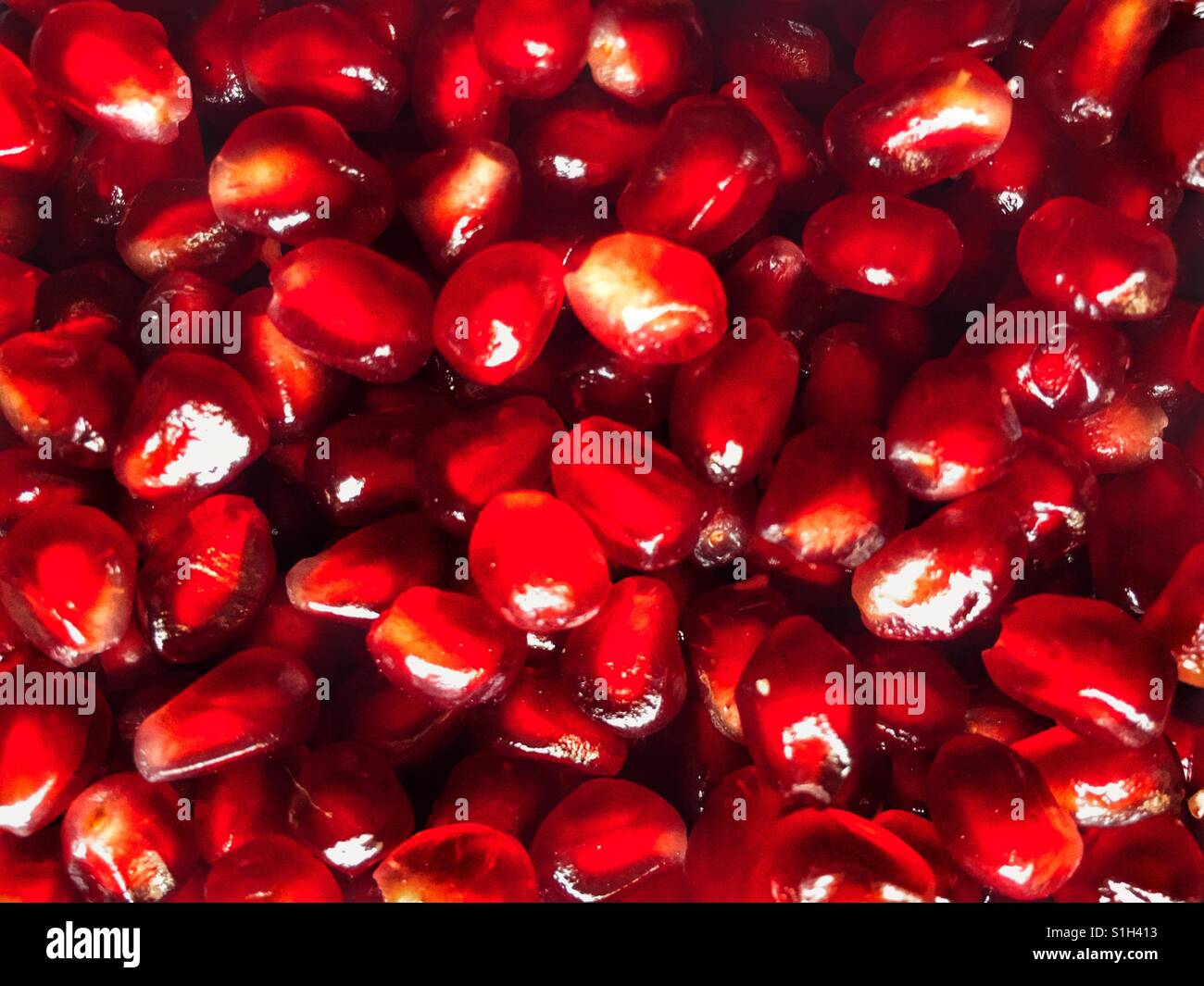 Pomegranate arils (seeds) - Smartphone Captured Stock Image