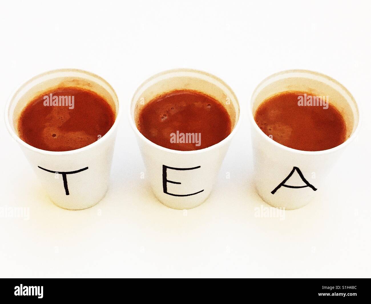 Strong take away tea Stock Photo