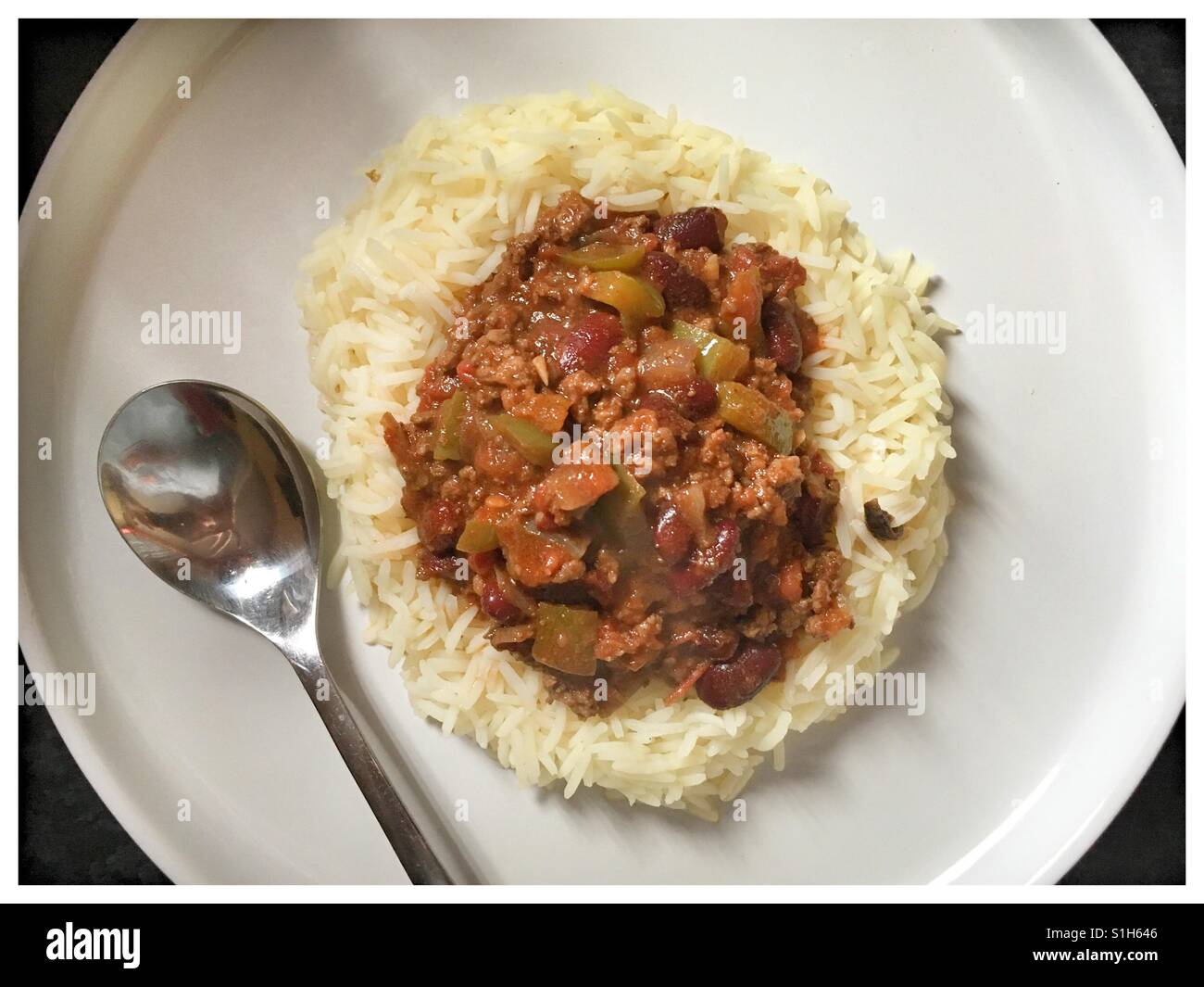 Chilli con carne and rice hi-res stock photography and images - Alamy