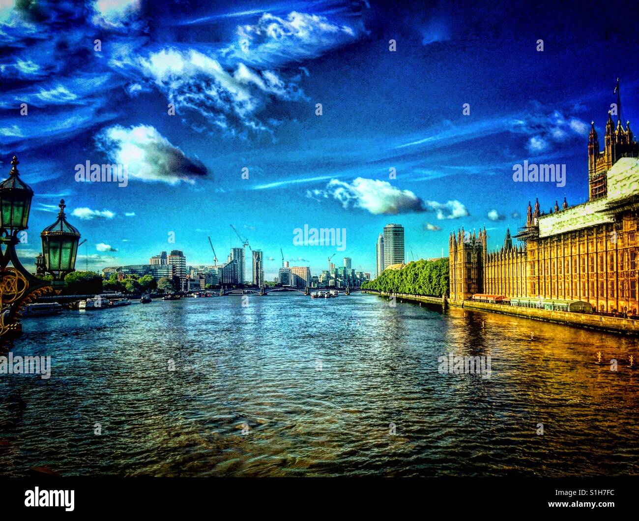 The view from Westminster bridge. - Smartphone Captured Stock Image