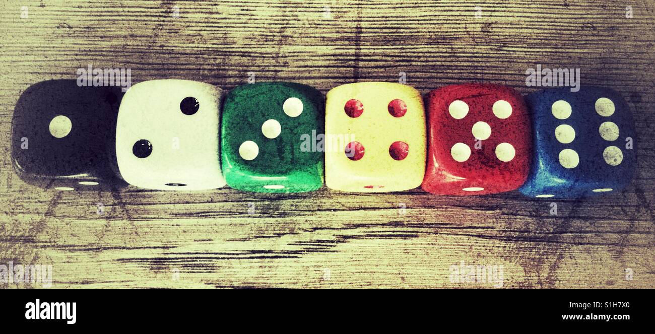 Counting with dice. - Smartphone Captured Stock Image