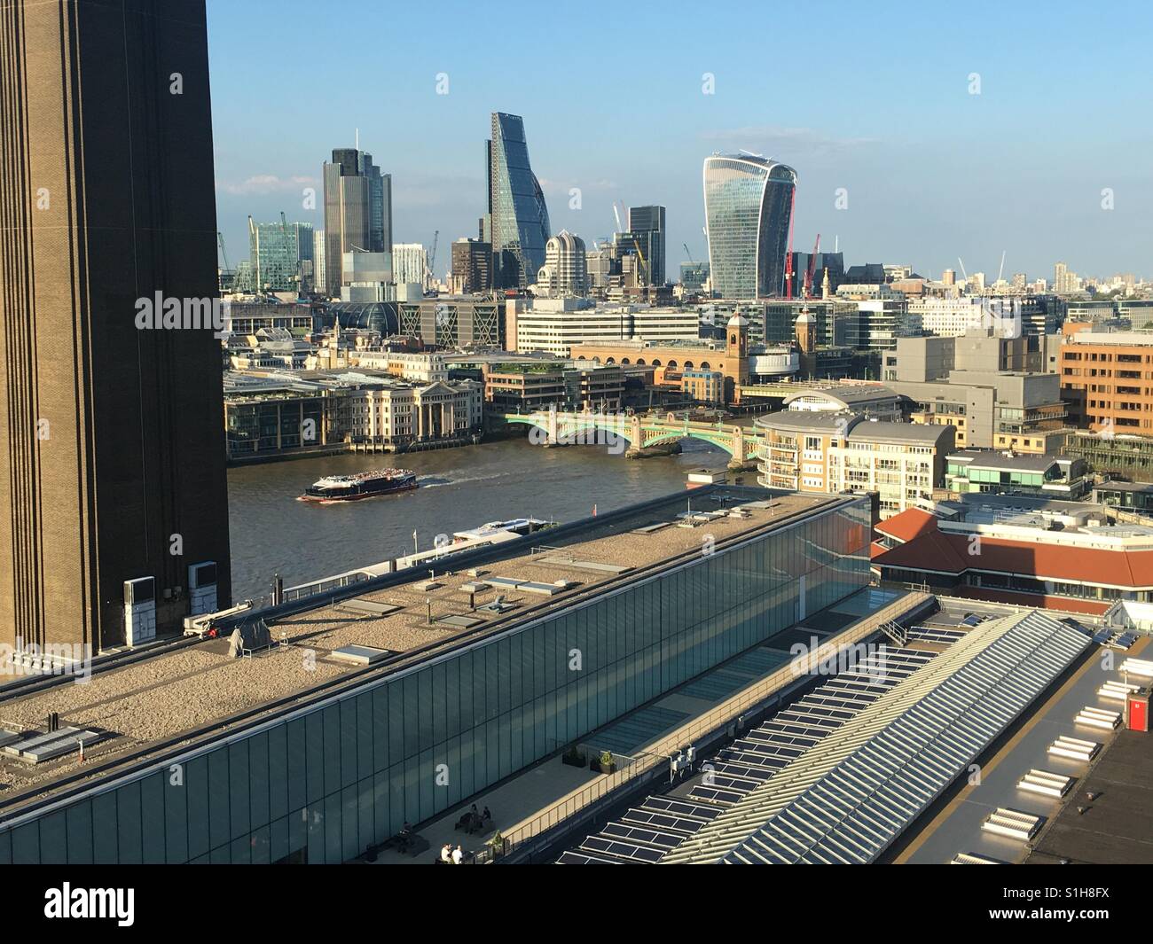 London view from Tate modern - Smartphone Captured Stock Image
