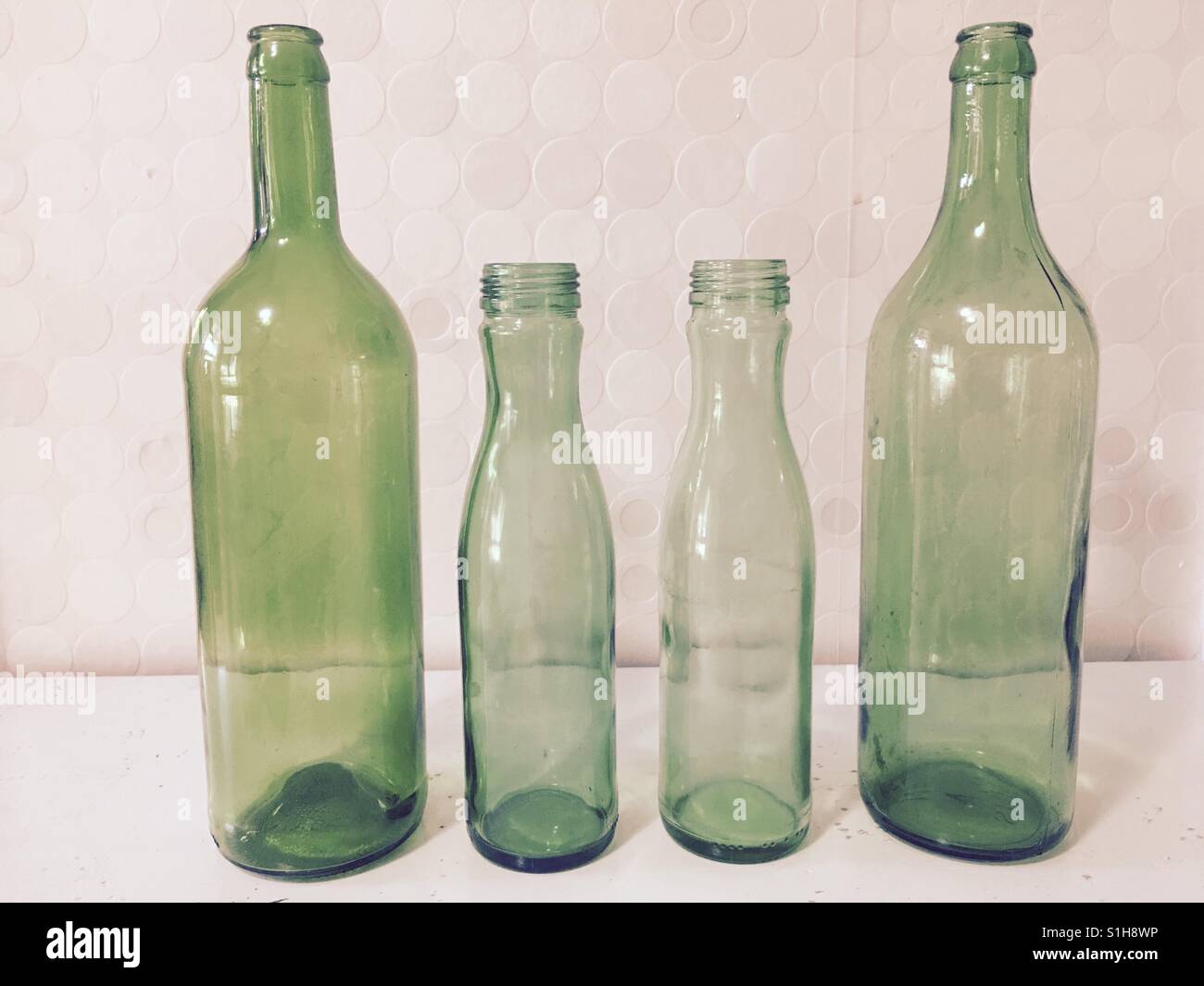Green bottles - Smartphone Captured Stock Image