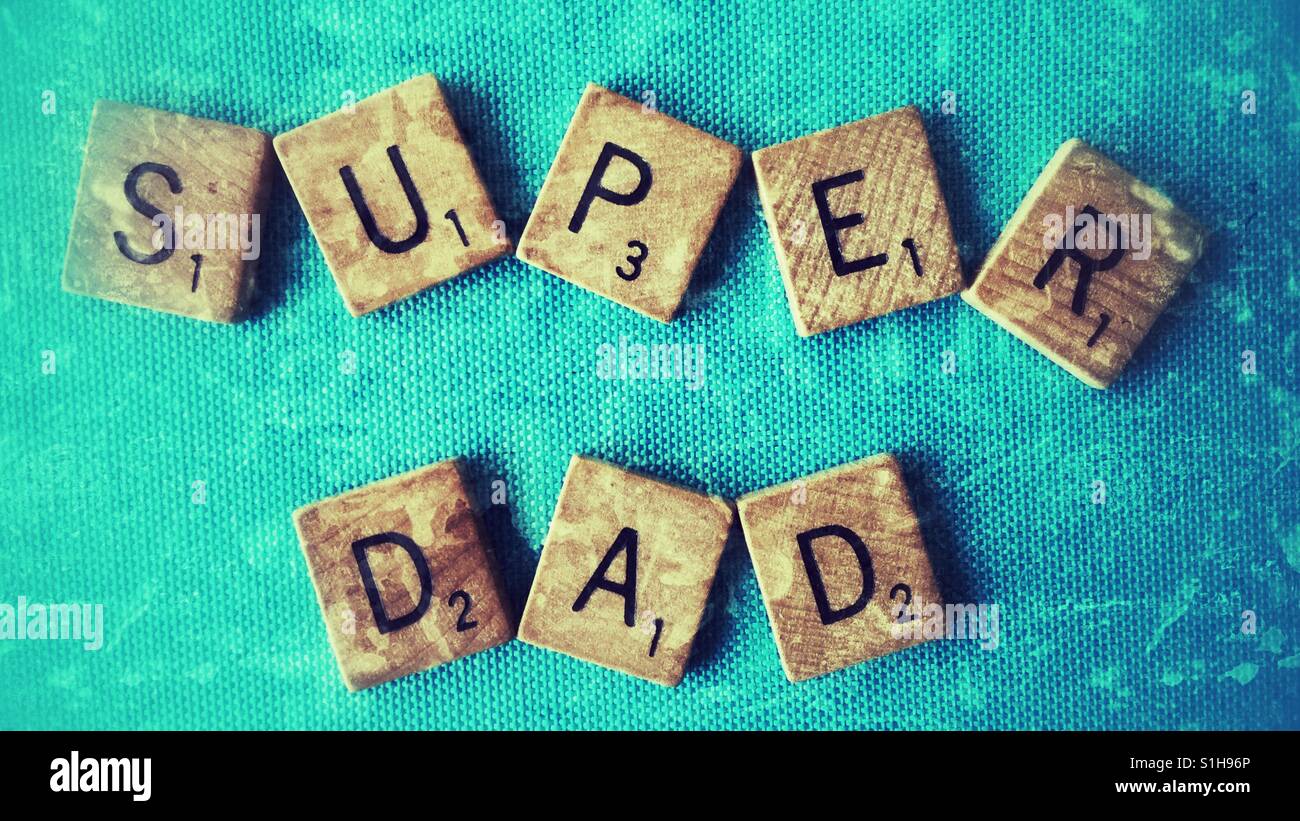 Super dad. Stock Photo