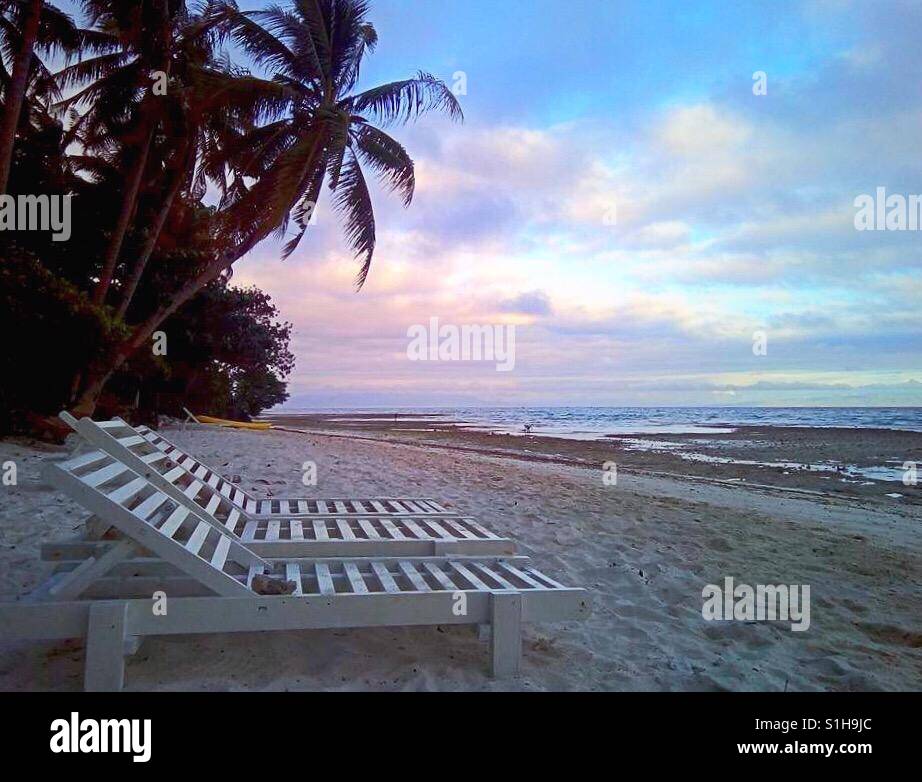 early morning by the beach of siquijor island philippines Stock Photo