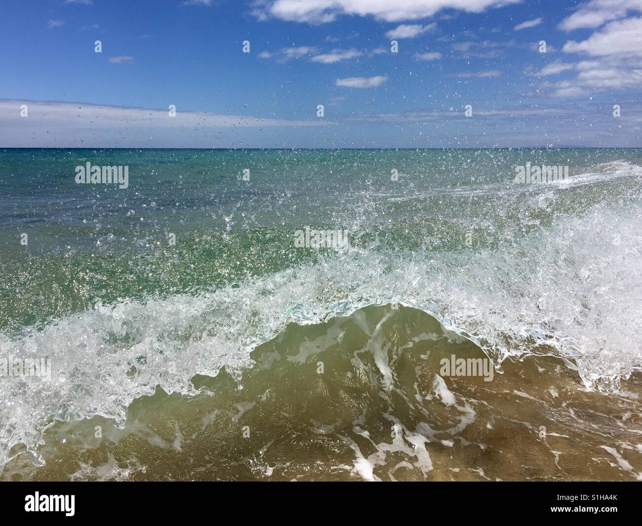 Close up of crashing waves - Smartphone Captured Stock Image