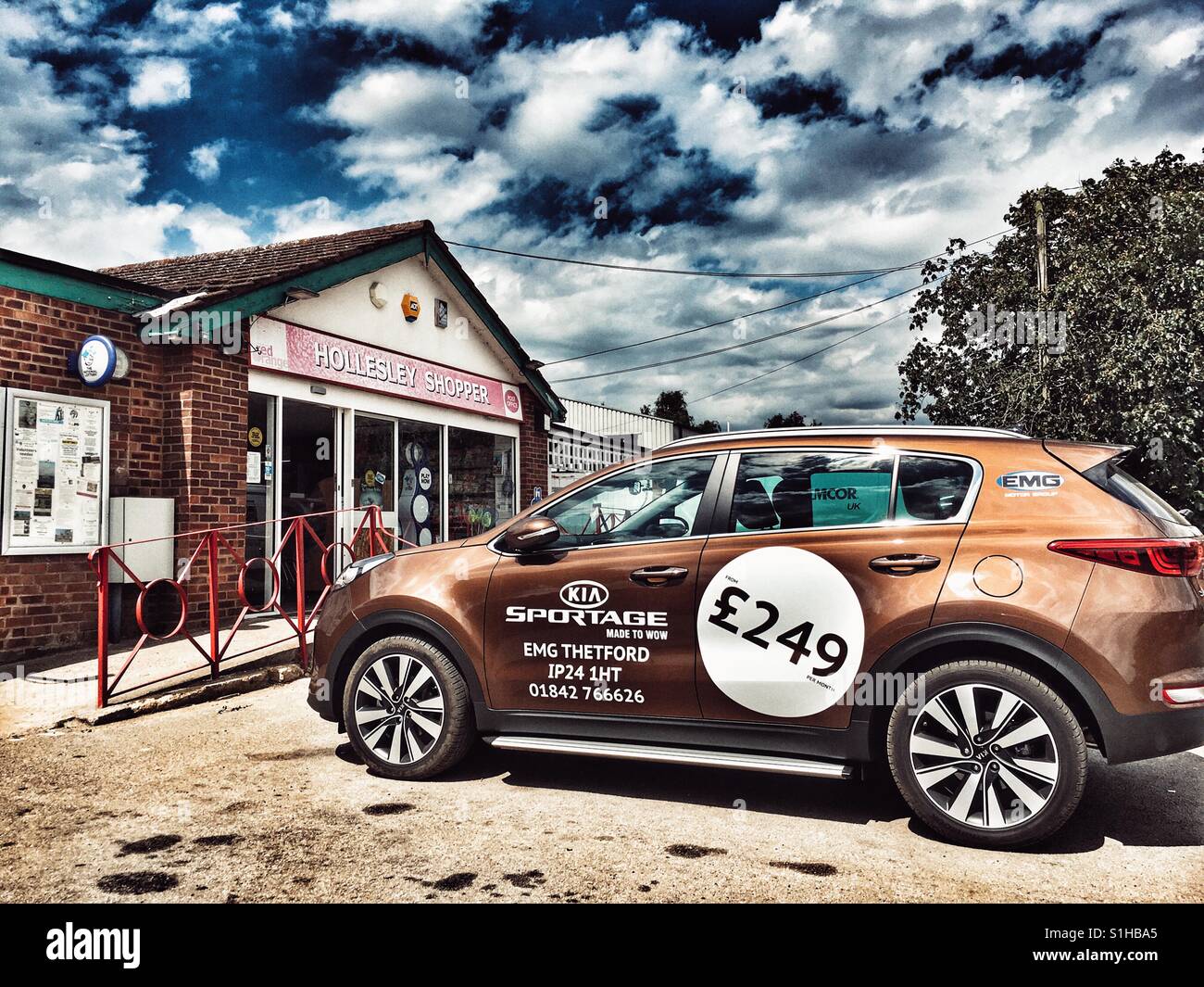 Hollesley Shopper village store, Hollesley Suffolk UK - Smartphone Captured Stock Image