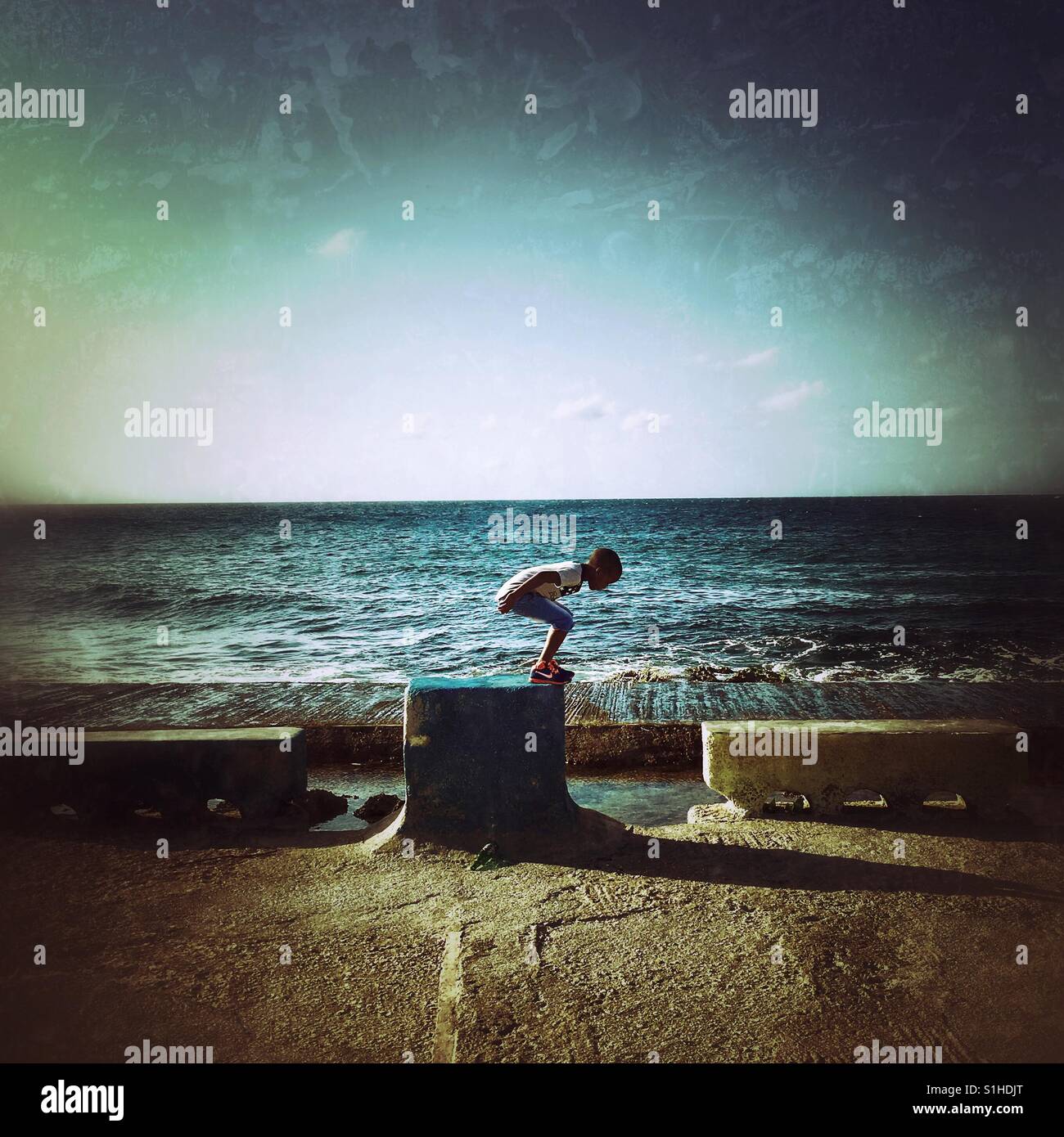 Child jumping - Smartphone Captured Stock Image