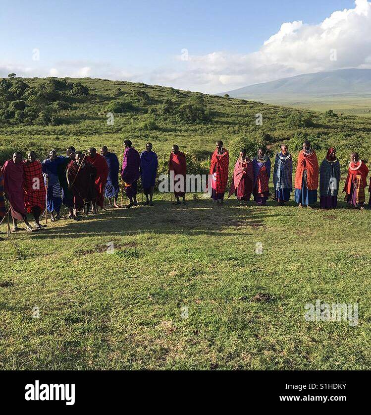Masai Mara tribe Stock Photo