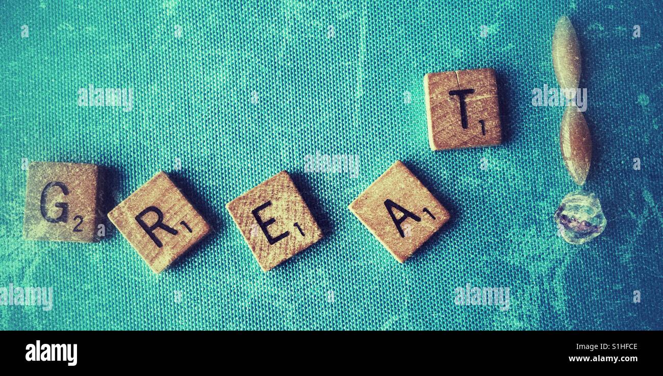 Great with an exclamation mark. - Smartphone Captured Stock Image