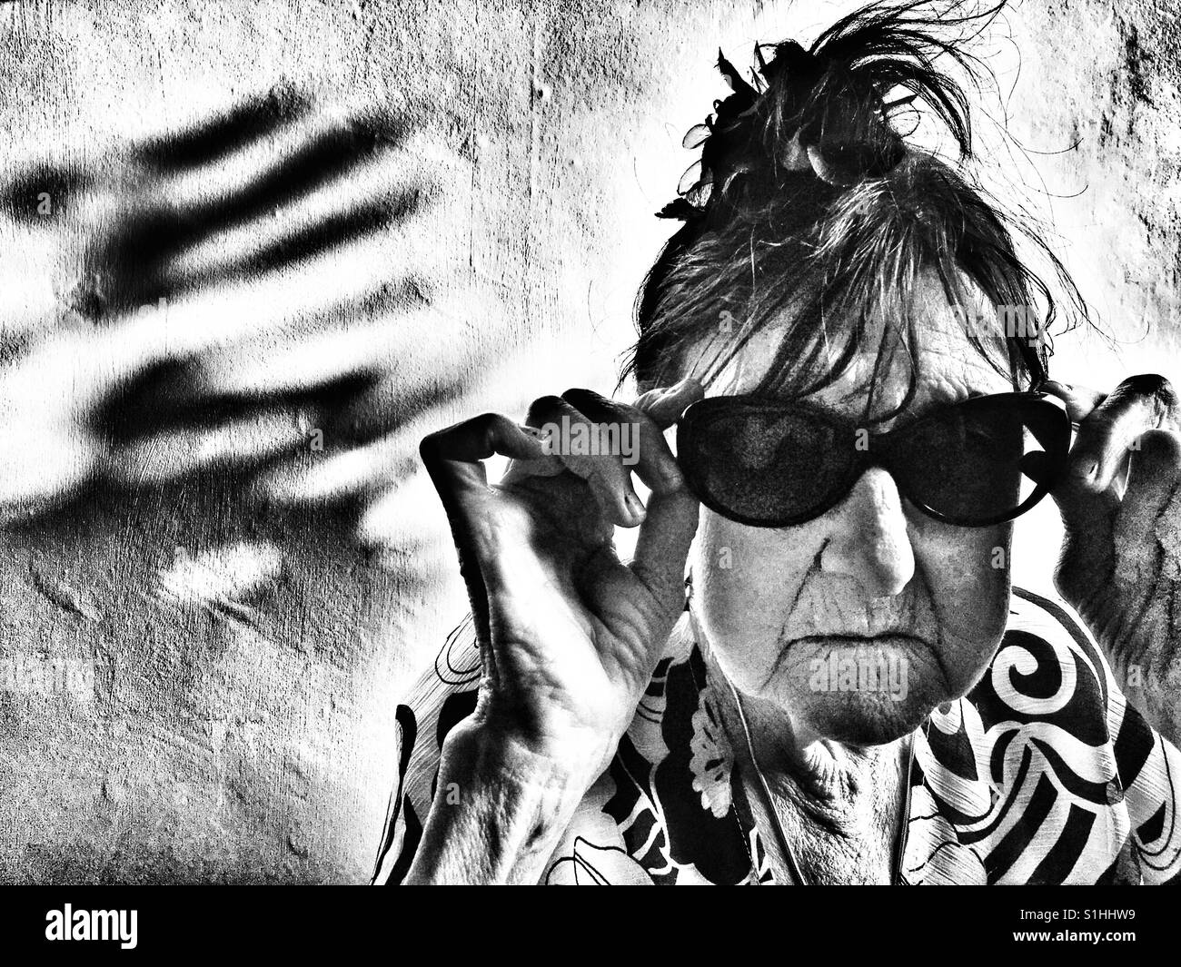 Old age pensioner UK - Smartphone Captured Stock Image