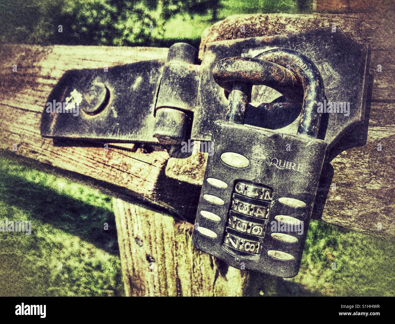 Combination padlock - Smartphone Captured Stock Image