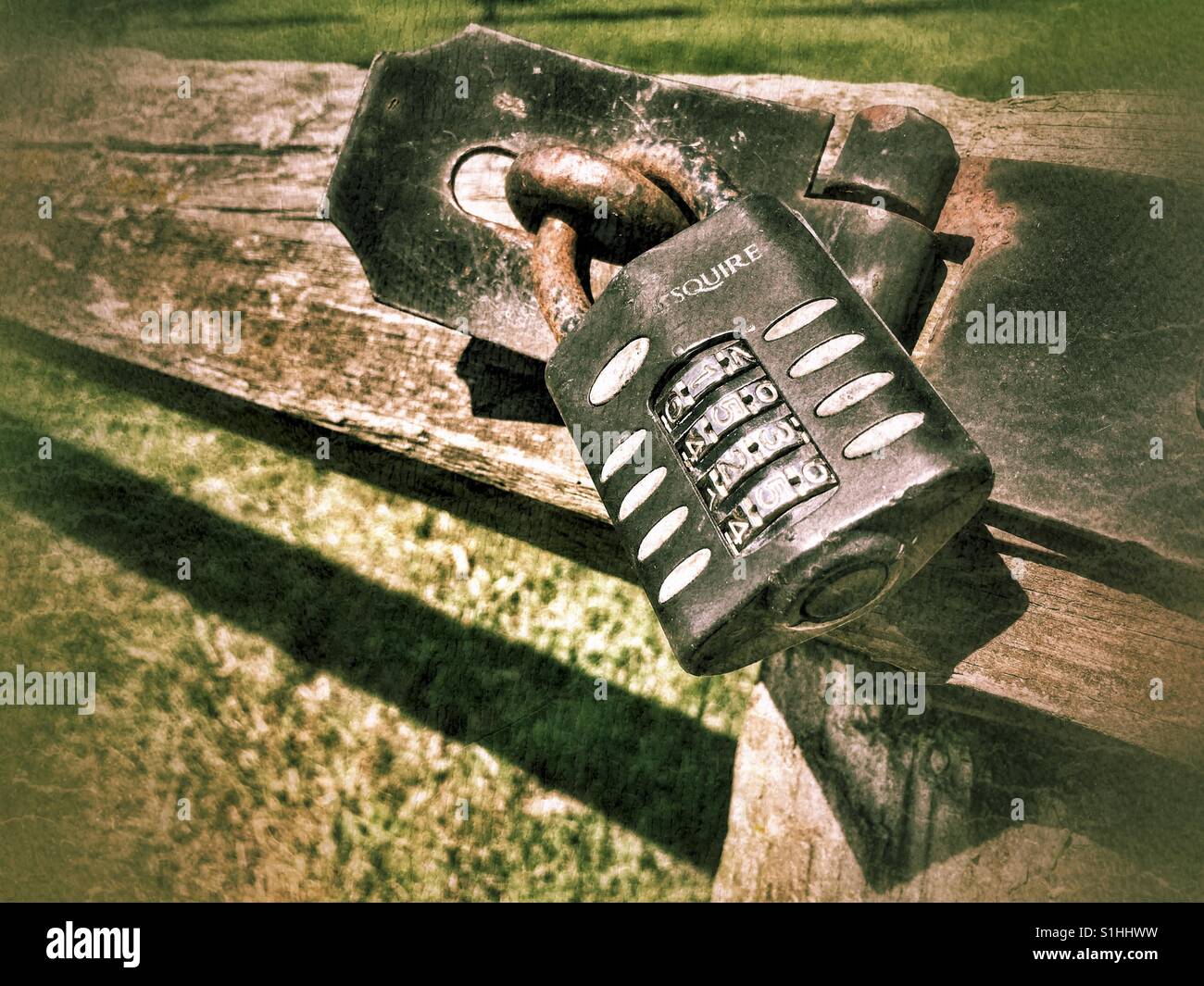 Combination padlock - Smartphone Captured Stock Image