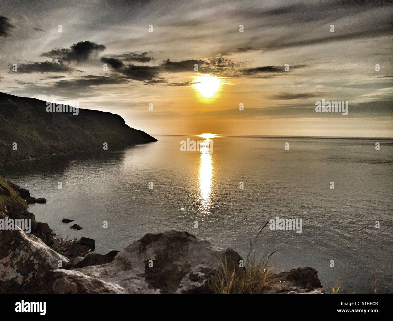 Sunset at the Great Orme - Llandudno, Nth Wales. Stock Photo