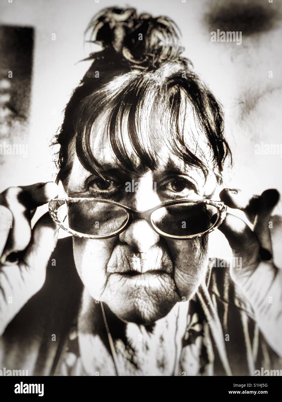 Pensioner UK - Smartphone Captured Stock Image