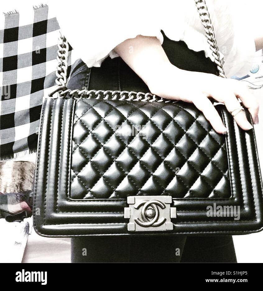 Chanel bag on a white background Stock Photo - Alamy