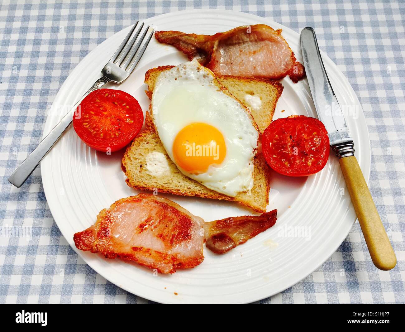 Fried breakfast - Smartphone Captured Stock Image