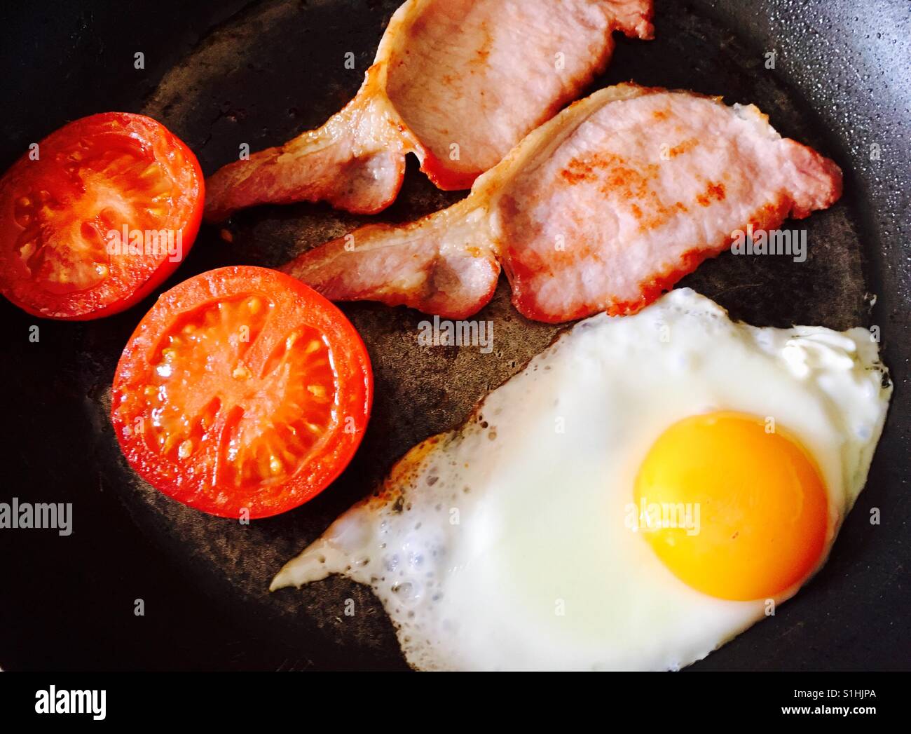 Fried breakfast - Smartphone Captured Stock Image