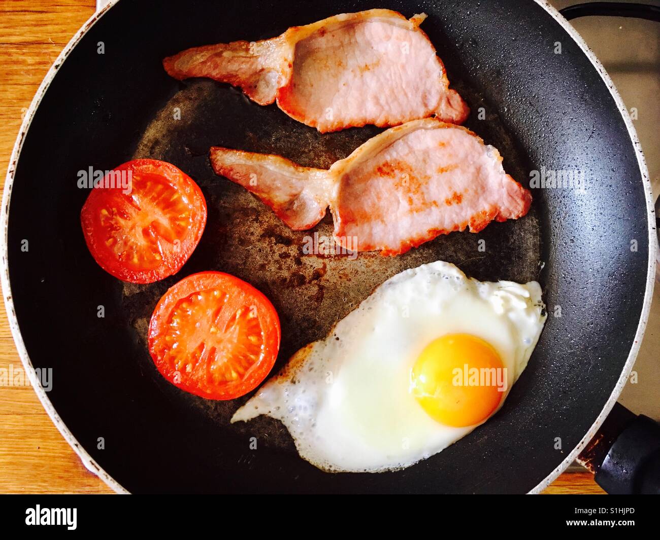 Fried breakfast - Smartphone Captured Stock Image