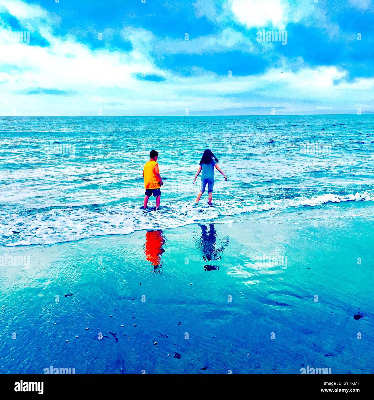 A walk on the beach Stock Photo Alamy