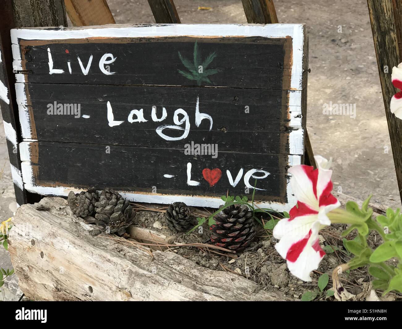 Live, laugh, love Stock Photo