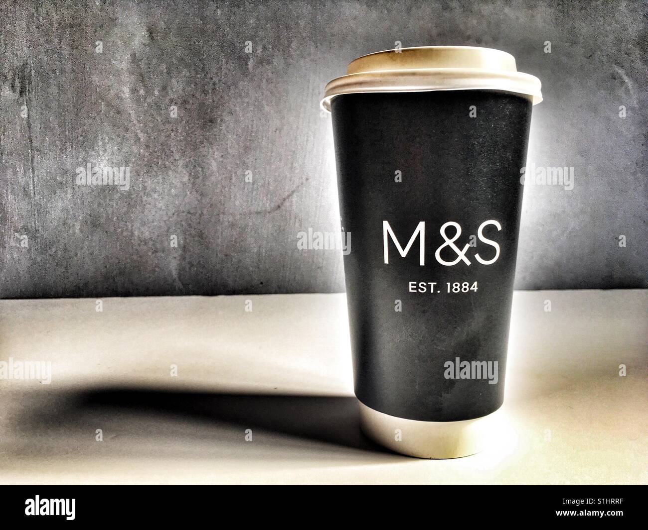 M&S take away coffee cup - Smartphone Captured Stock Image