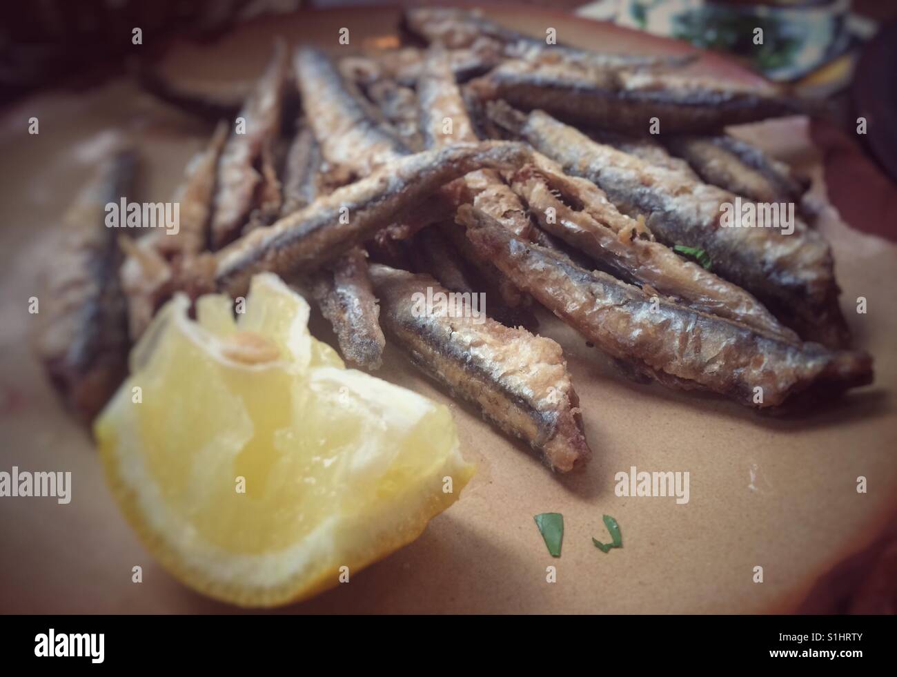 Deep fried anchovies tapas Boquerones Fritos Stock Photo Alamy