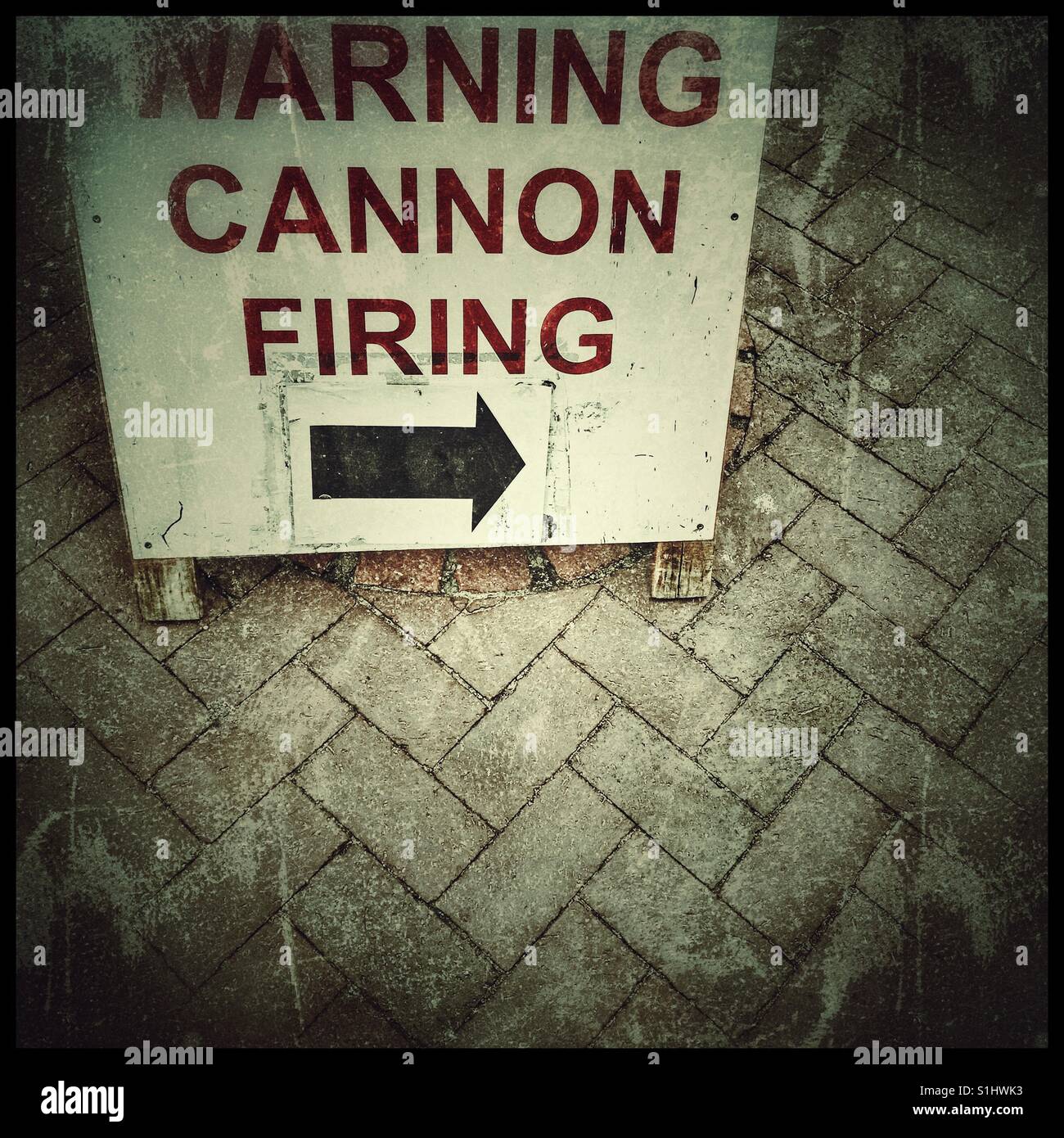 Warning sign, Cape Town, South Africa. - Smartphone Captured Stock Image