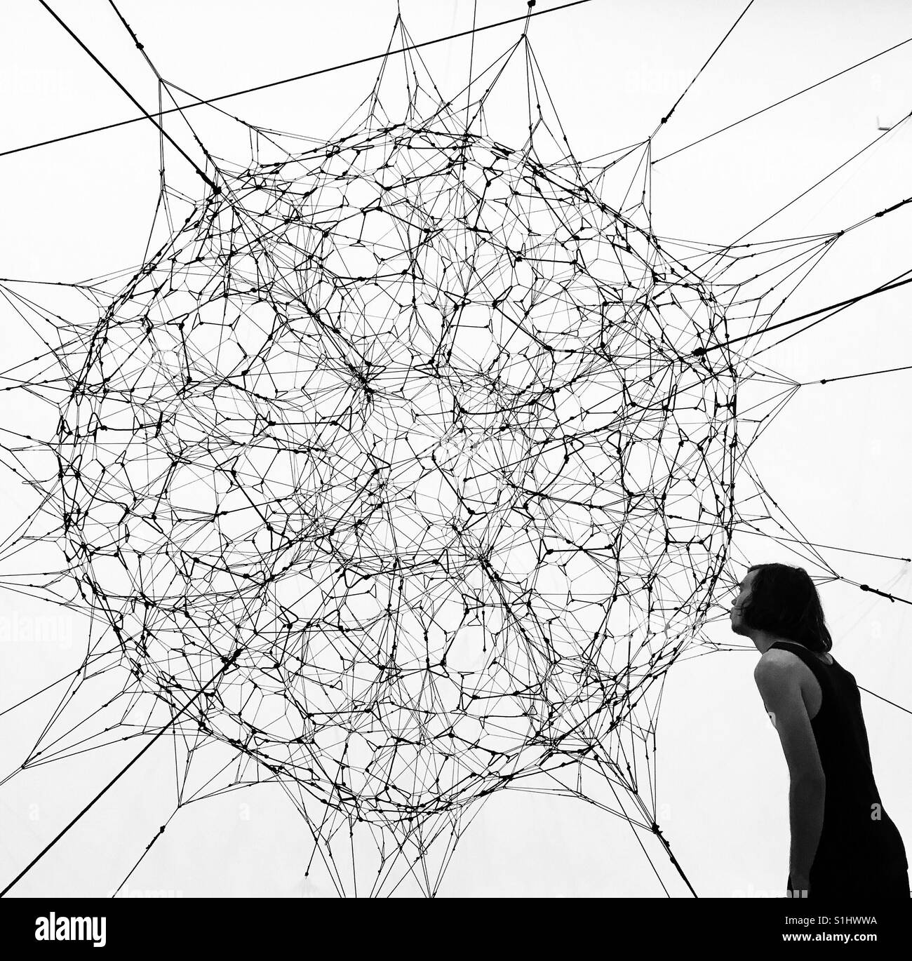 Art gallery man Black and White Stock Photos & Images - Alamy