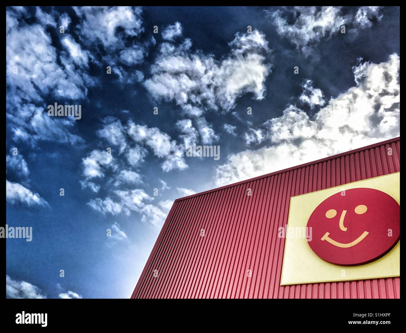 Homestore front. - Smartphone Captured Stock Image
