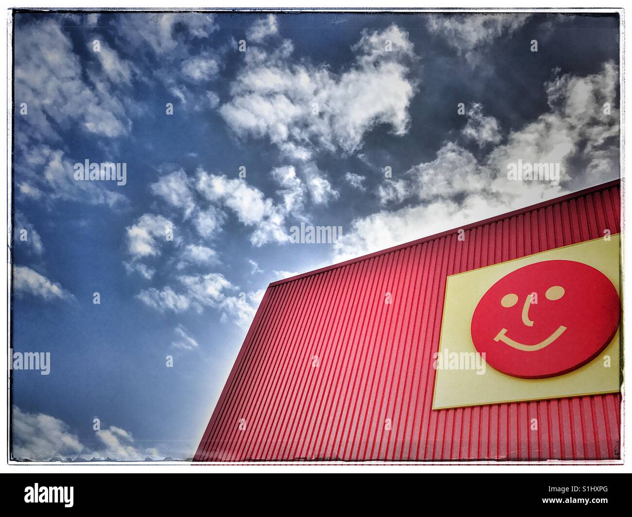 Homestore front. - Smartphone Captured Stock Image