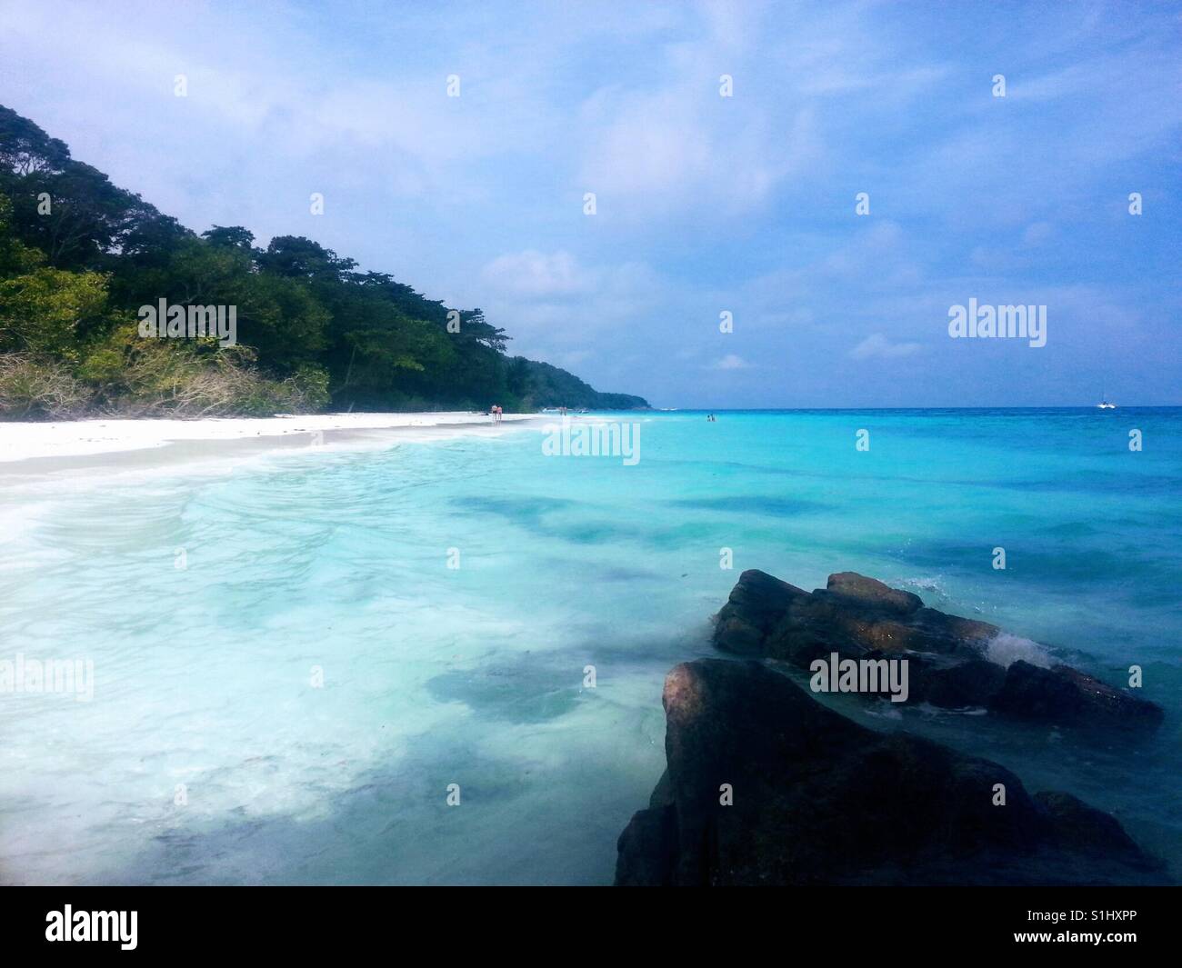 Koh Tachai Island...Similan Islands, Andaman Sea, off the southwestern coast of Thailand. Stock Photo