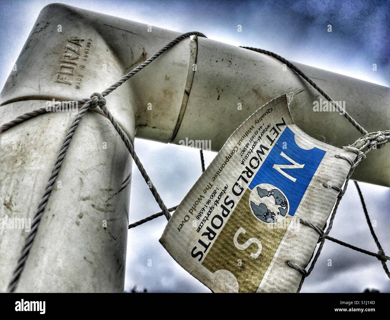 Net World Sports goal net - Smartphone Captured Stock Image