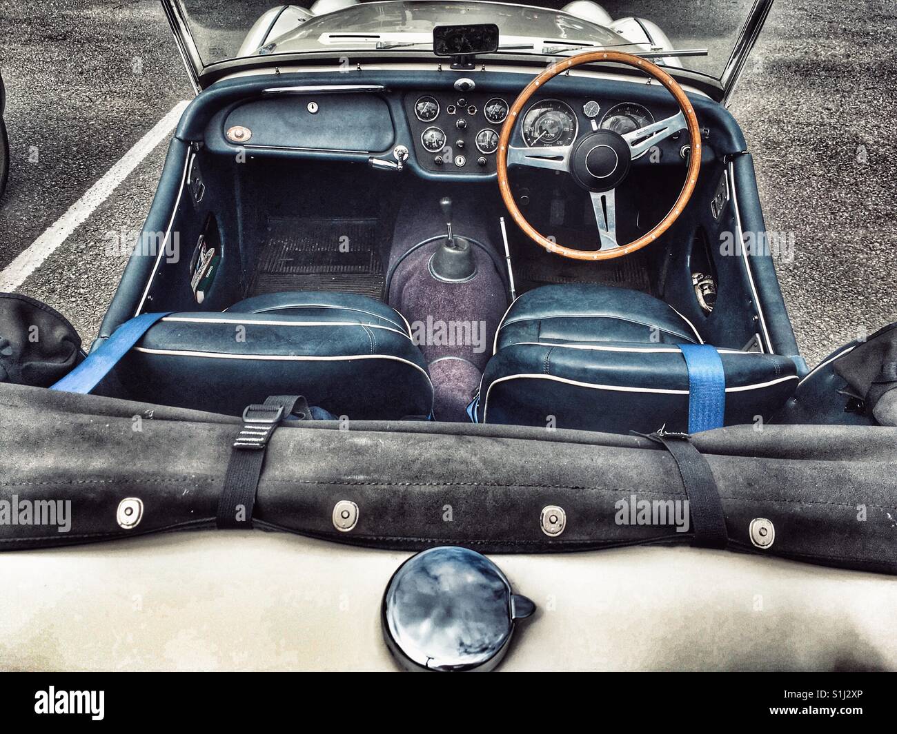 Triumph TR3 vintage sports car - Smartphone Captured Stock Image