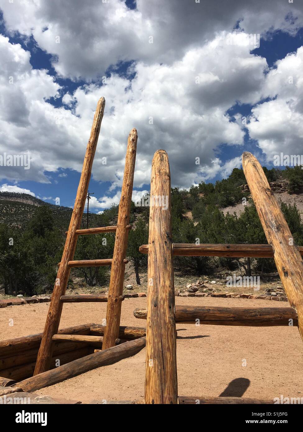 Jemez Historic Site preserves the remains of a Native American pueblo