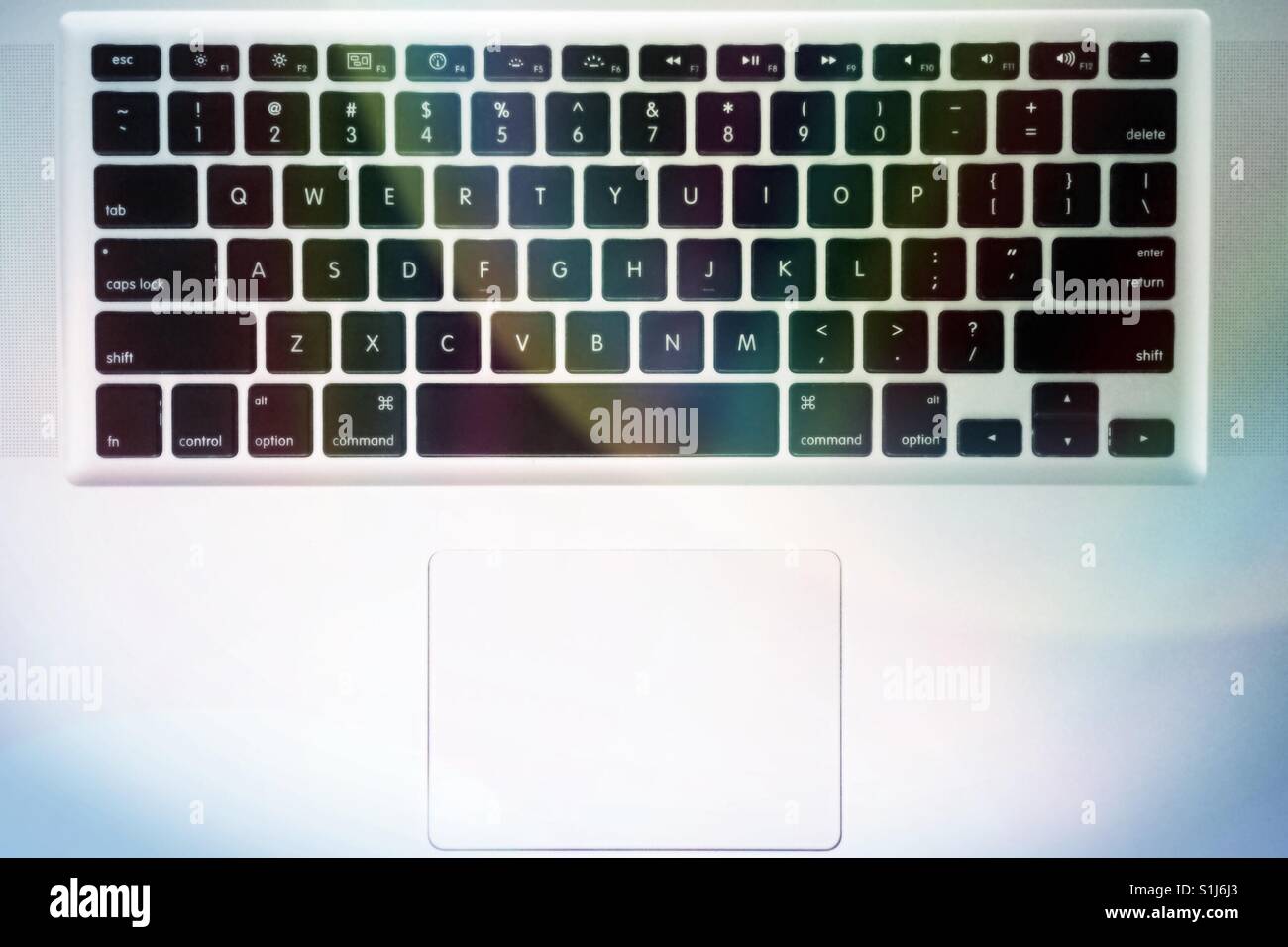 MacBook Pro keyboard - Smartphone Captured Stock Image
