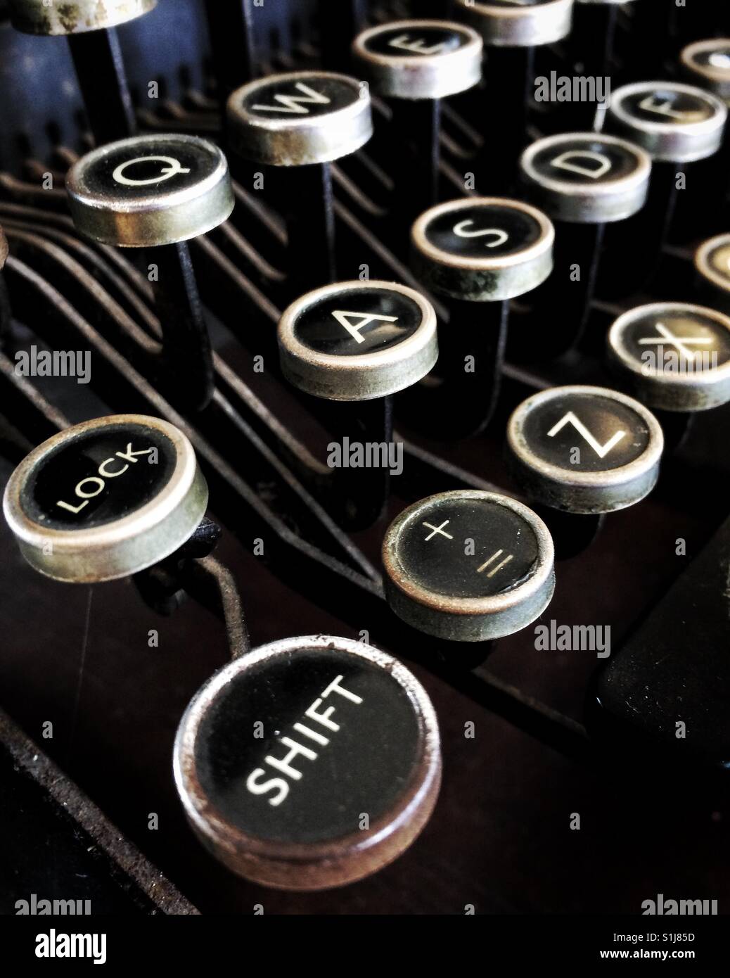 Détail d'un clavier qwerty Photo Stock - Alamy