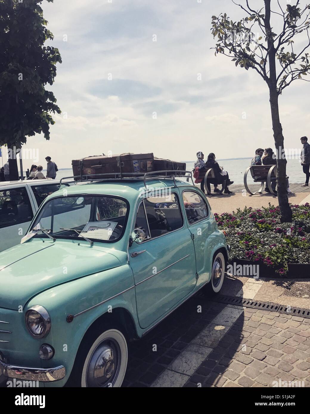 Vintage car in Italy Stock Photo - Alamy