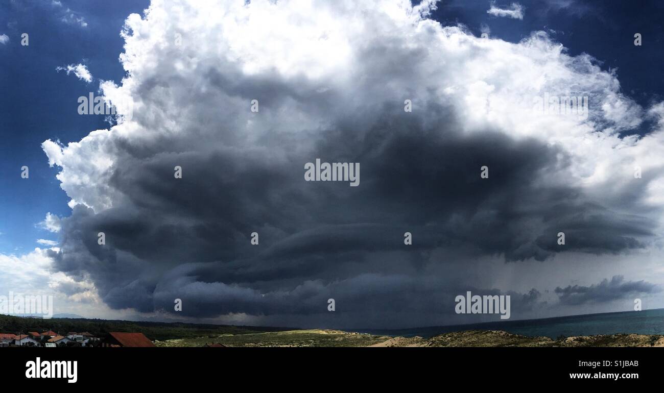 Storm clouds in South-West France. Stock Photo