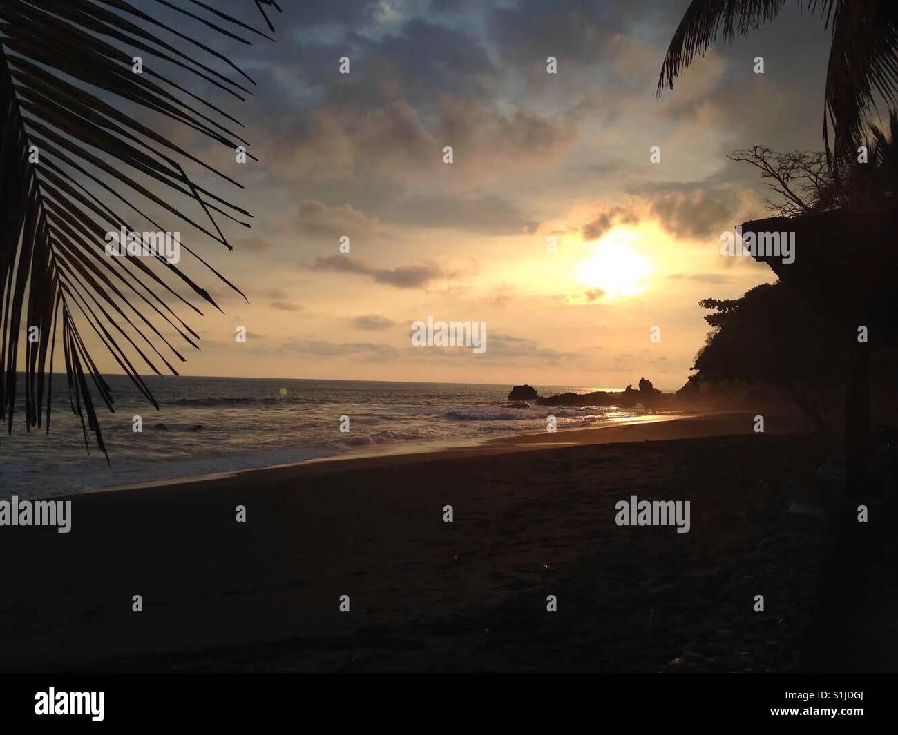 Costa Rica Sunset Stock Photo Alamy