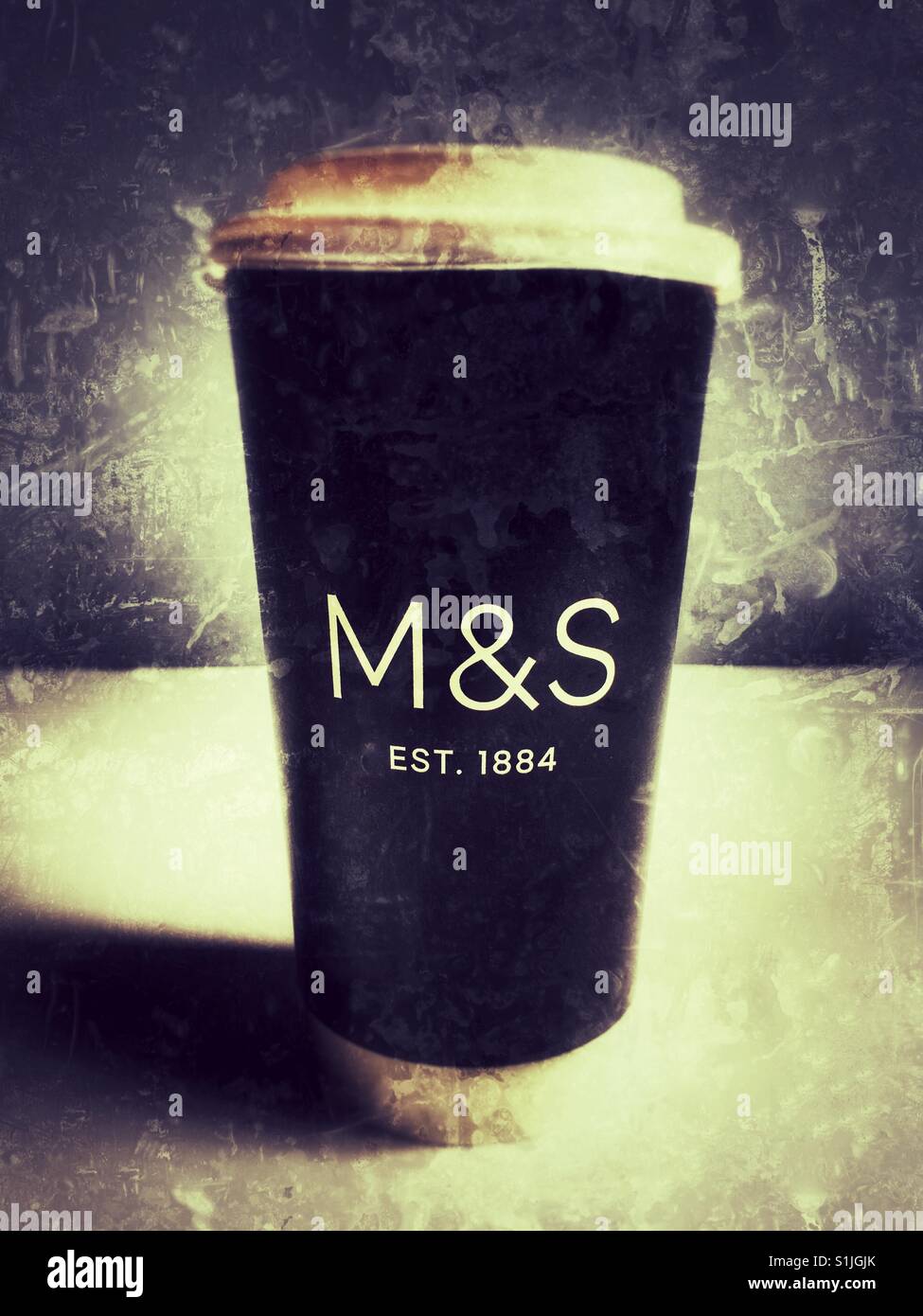 M&S take away coffee cup - Smartphone Captured Stock Image