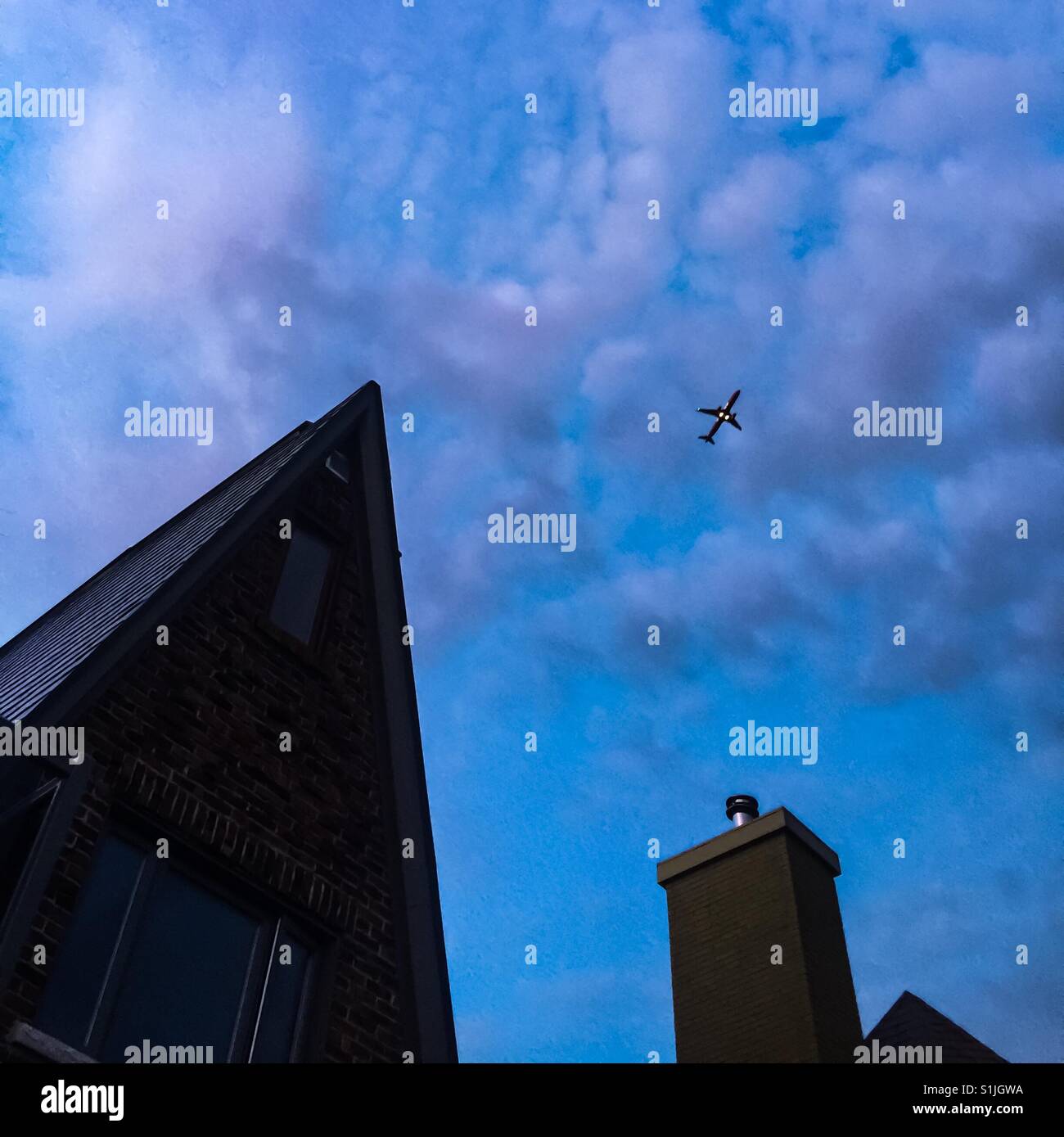 Plane taking off - Smartphone Captured Stock Image