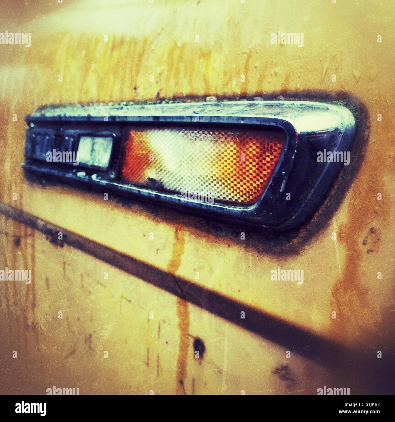 Detail of the Ford pickup truck chrome  side light fixture - Smartphone Captured Stock Image