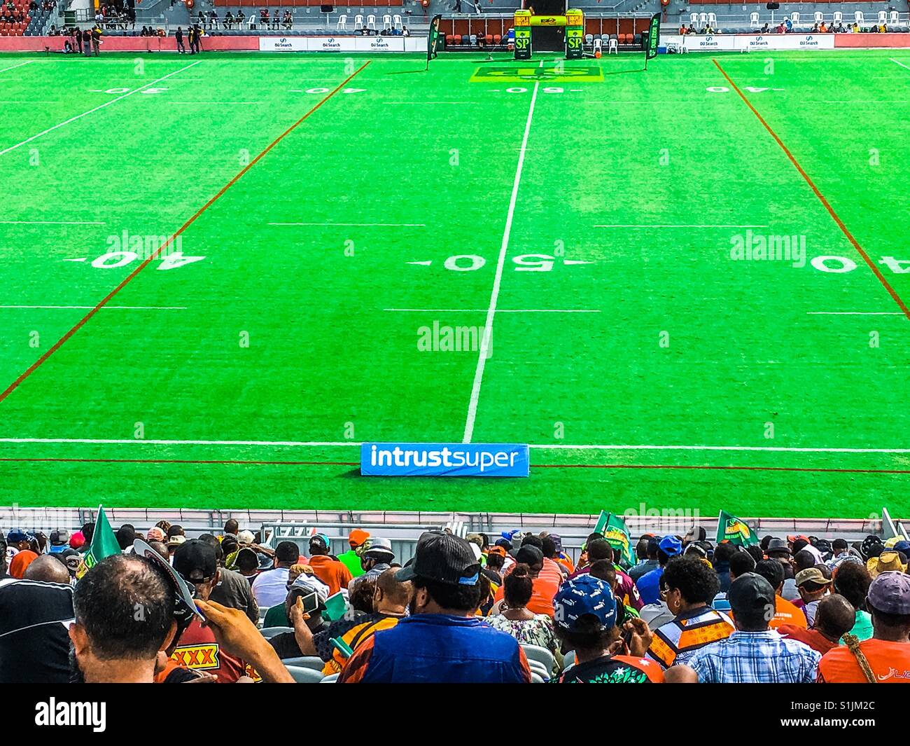 People ready to watch a game Stock Photo Alamy