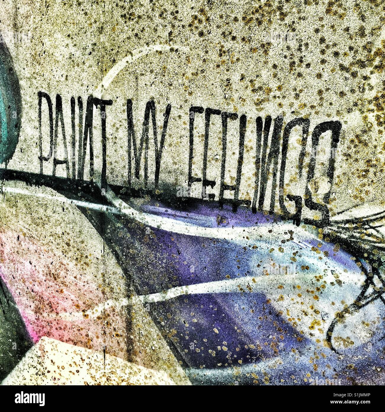 Paint My Feelings graffiti Stock Photo Alamy